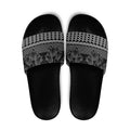 Black Taniko Kowhaiwhai Tukutuku Motif Slide Sandals - Aussie Hoodie