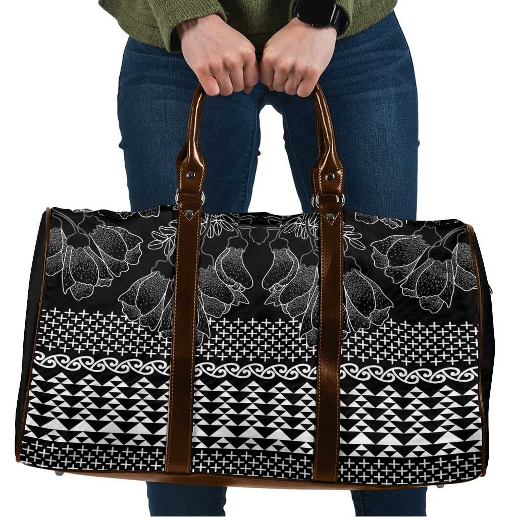 Black Taniko Kowhaiwhai Tukutuku Motif Travel Bag - Aussie Hoodie