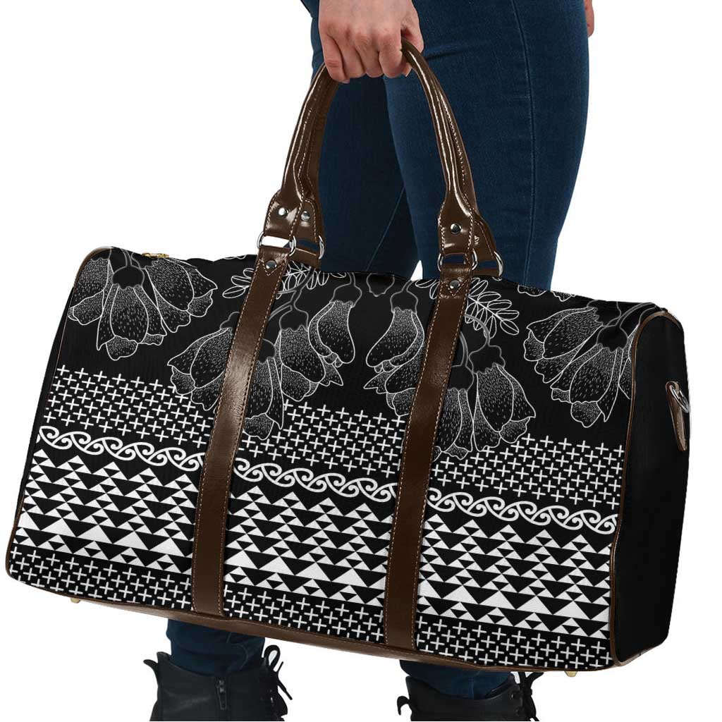 Black Taniko Kowhaiwhai Tukutuku Motif Travel Bag - Aussie Hoodie