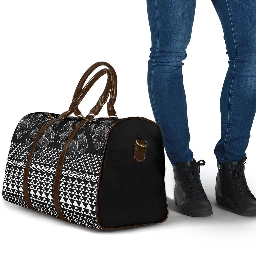 Black Taniko Kowhaiwhai Tukutuku Motif Travel Bag - Aussie Hoodie
