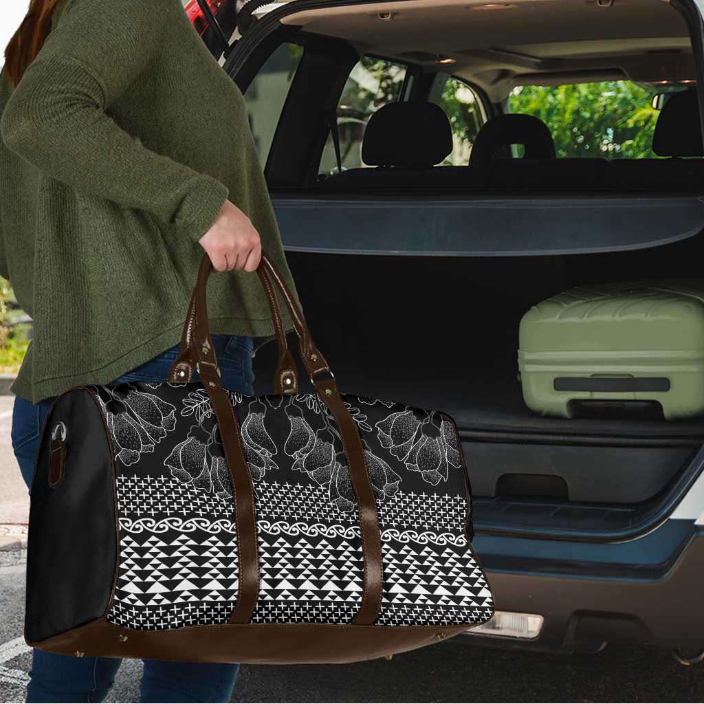 Black Taniko Kowhaiwhai Tukutuku Motif Travel Bag - Aussie Hoodie
