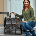 Black Taniko Kowhaiwhai Tukutuku Motif Travel Bag - Aussie Hoodie