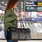 Black Taniko Kowhaiwhai Tukutuku Motif Travel Bag - Aussie Hoodie