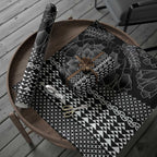 Black Taniko Kowhaiwhai Tukutuku Motif Wrapping Paper - Aussie Hoodie