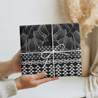 Black Taniko Kowhaiwhai Tukutuku Motif Wrapping Paper - Aussie Hoodie