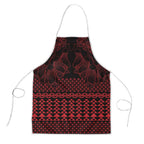 Red Taniko Kowhaiwhai Tukutuku Motif Apron - Aussie Hoodie