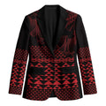 Red Taniko Kowhaiwhai Tukutuku Motif Blazer - Aussie Hoodie