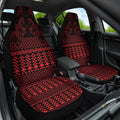 Red Taniko Kowhaiwhai Tukutuku Motif Car Seat Cover