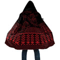 Red Taniko Kowhaiwhai Tukutuku Motif Cloak - Aussie Hoodie