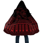 Red Taniko Kowhaiwhai Tukutuku Motif Cloak - Aussie Hoodie
