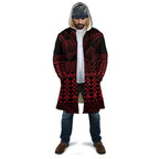 Red Taniko Kowhaiwhai Tukutuku Motif Cloak - Aussie Hoodie