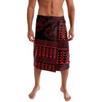 Red Taniko Kowhaiwhai Tukutuku Motif Lavalava
