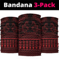 Red Taniko Kowhaiwhai Tukutuku Motif Neck Gaiter - Aussie Hoodie