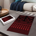 Red Taniko Kowhaiwhai Tukutuku Motif Puzzle - Aussie Hoodie
