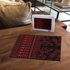 Red Taniko Kowhaiwhai Tukutuku Motif Puzzle - Aussie Hoodie