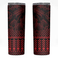 Red Taniko Kowhaiwhai Tukutuku Motif Skinny Tumbler