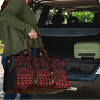 Red Taniko Kowhaiwhai Tukutuku Motif Travel Bag - Aussie Hoodie