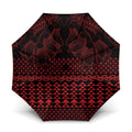 Red Taniko Kowhaiwhai Tukutuku Motif Umbrella - Aussie Hoodie