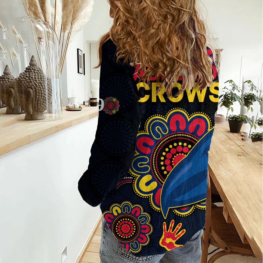 AFL Adelaide Football The Crows 1990 Aboriginal Women Casual Shirt LT9
