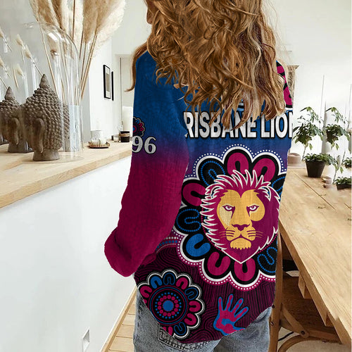 AFL Brisbane Lions 1996 Aboriginal Women Casual Shirt LT9