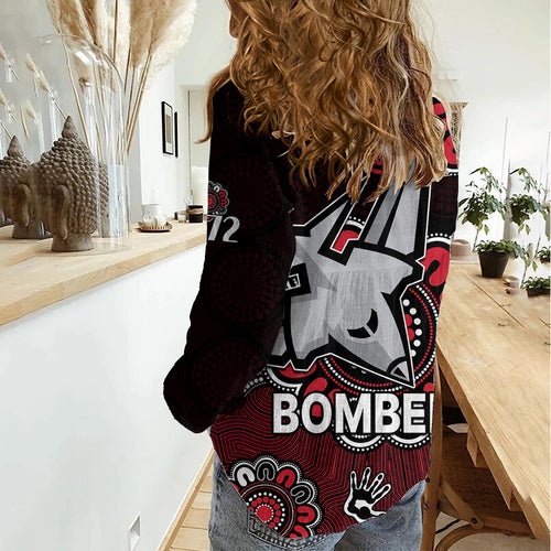 AFL Essendon Bombers 1872 Aboriginal Women Casual Shirt LT9