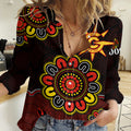 AFL Gold Coast Suns 2009 Aboriginal Red Style Women Casual Shirt LT9