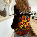 AFL Gold Coast Suns 2009 Aboriginal Red Style Women Casual Shirt LT9