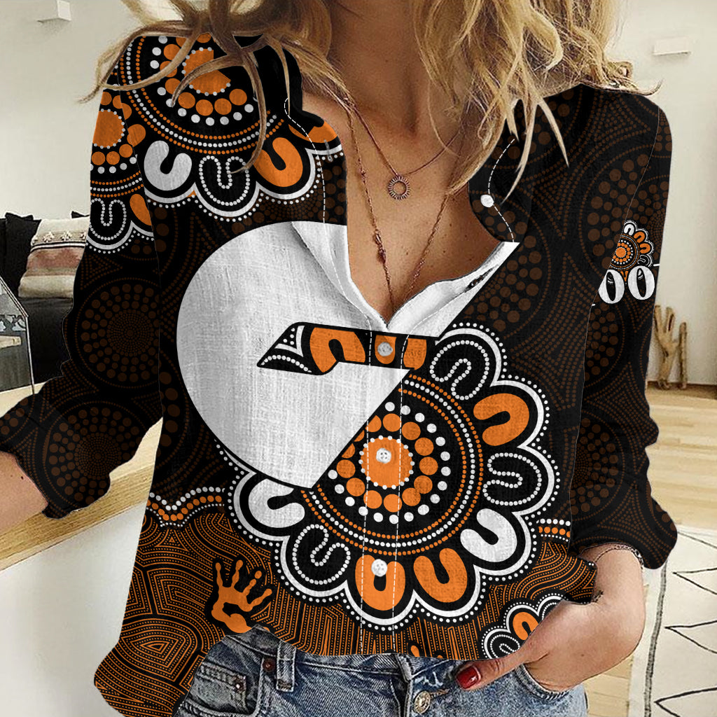 AFL GWS Giants 2012 Aboriginal Women Casual Shirt LT9