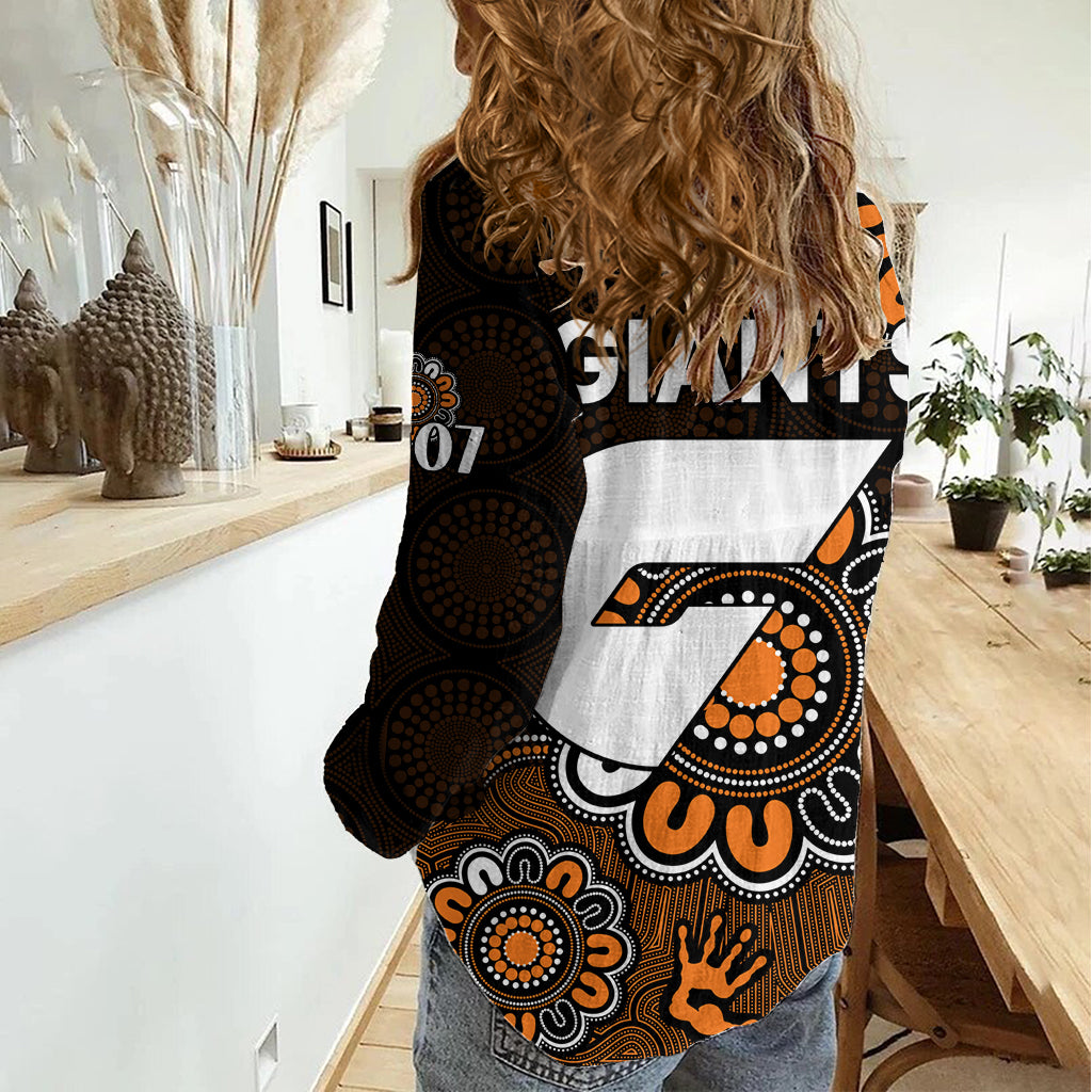 AFL GWS Giants 2012 Aboriginal Women Casual Shirt LT9