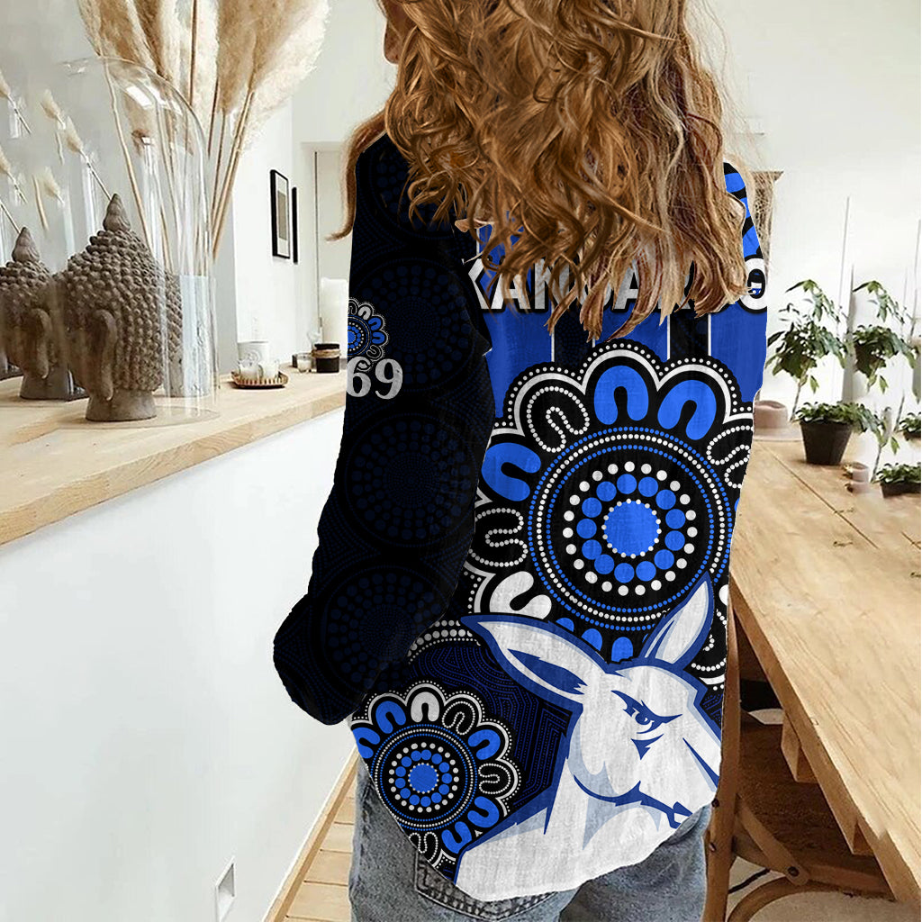 AFL North Melbourne Kangaroos 1869 Aboriginal Women Casual Shirt LT9