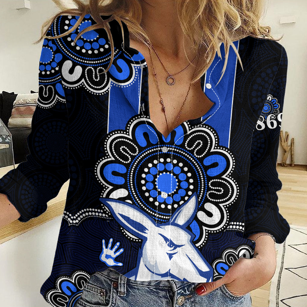 (Custom Personalised) AFL North Melbourne Kangaroos 1869 Aboriginal Women Casual Shirt LT9