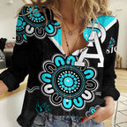 AFL Port Adelaide Power 1870 Aboriginal Women Casual Shirt LT9
