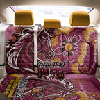 Personalised Broncos NAIDOC Week 2024 Back Car Seat Cover Aboriginal Fire Burning Sparks