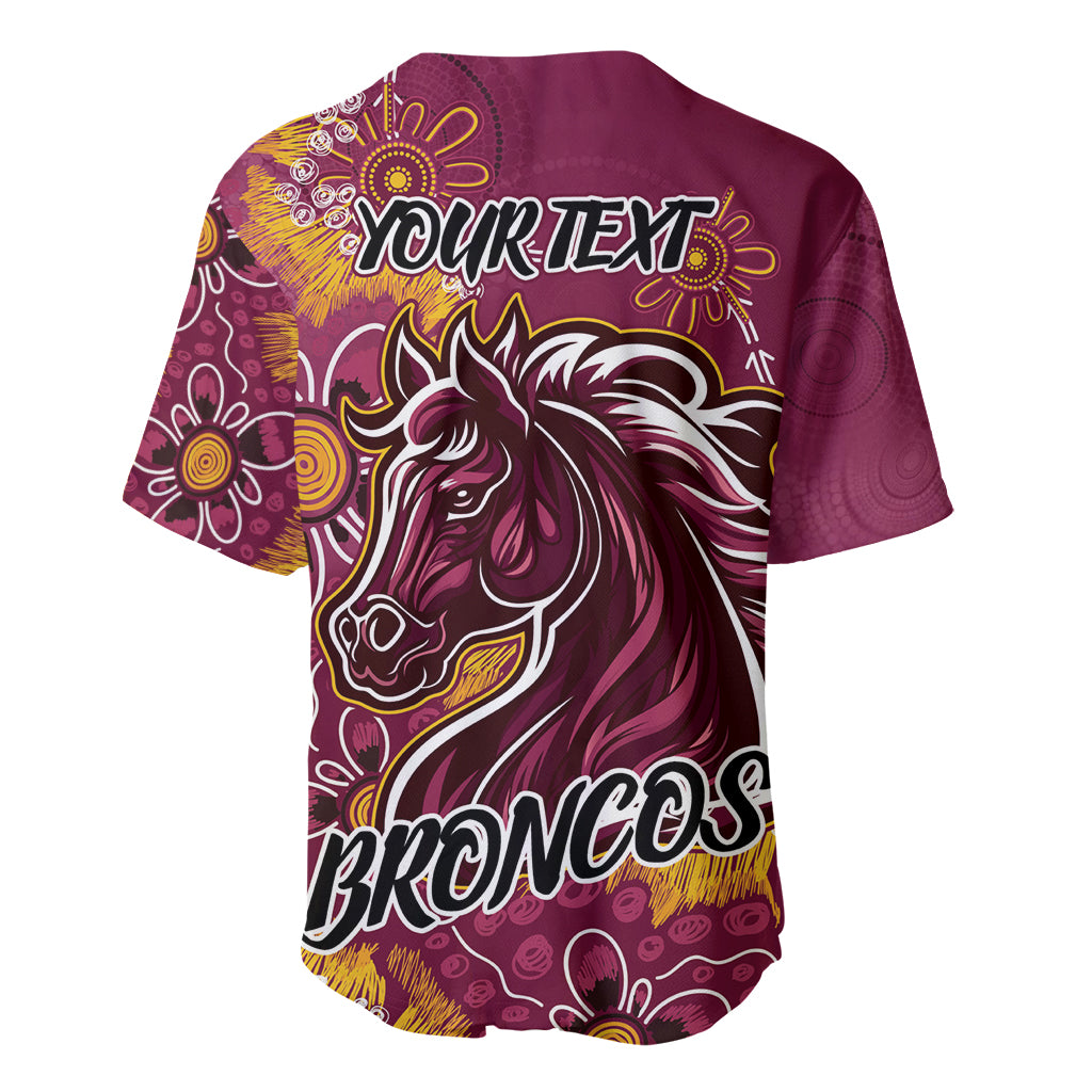 Personalised Broncos NAIDOC Week 2024 Baseball Jersey Aboriginal Fire Burning Sparks