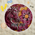 Personalised Broncos NAIDOC Week 2024 Beach Blanket Aboriginal Fire Burning Sparks
