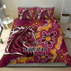 Personalised Broncos NAIDOC Week 2024 Bedding Set Aboriginal Fire Burning Sparks