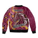 Personalised Broncos NAIDOC Week 2024 Bomber Jacket Aboriginal Fire Burning Sparks