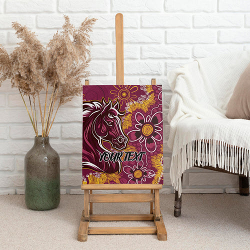 Personalised Broncos NAIDOC Week 2024 Canvas Wall Art Aboriginal Fire Burning Sparks