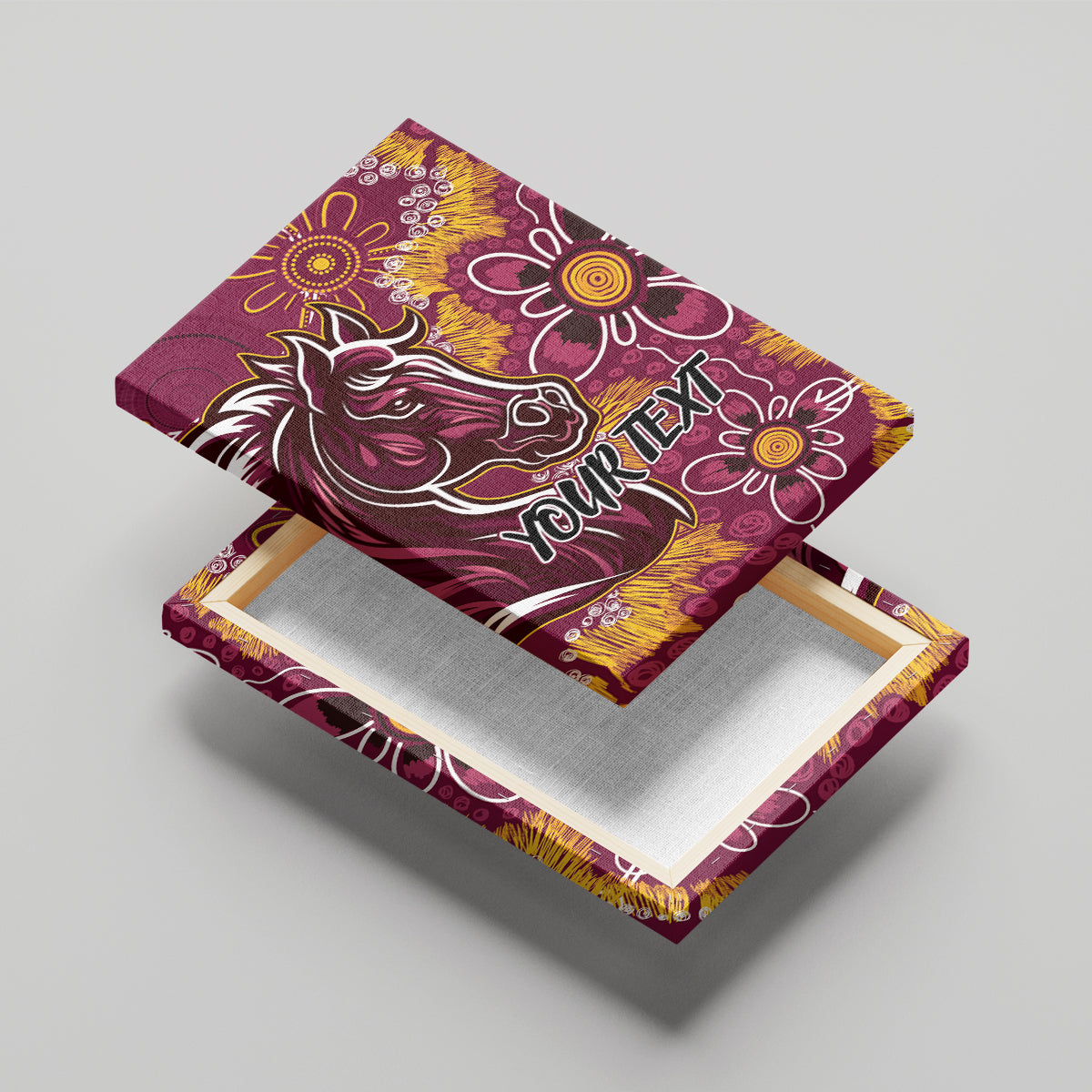 Personalised Broncos NAIDOC Week 2024 Canvas Wall Art Aboriginal Fire Burning Sparks