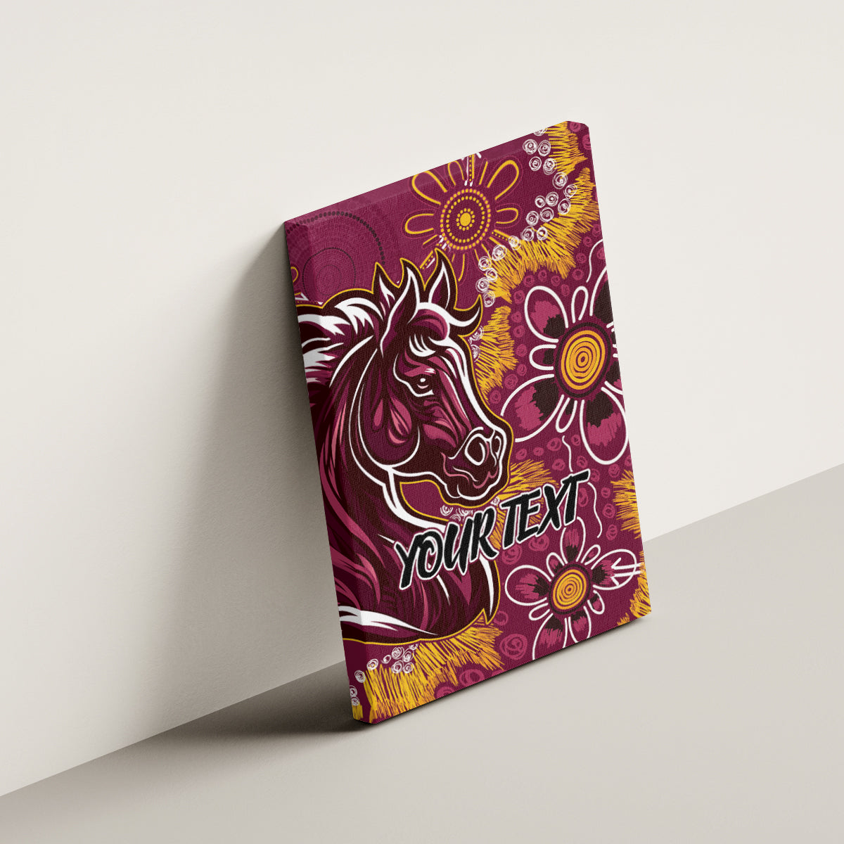 Personalised Broncos NAIDOC Week 2024 Canvas Wall Art Aboriginal Fire Burning Sparks