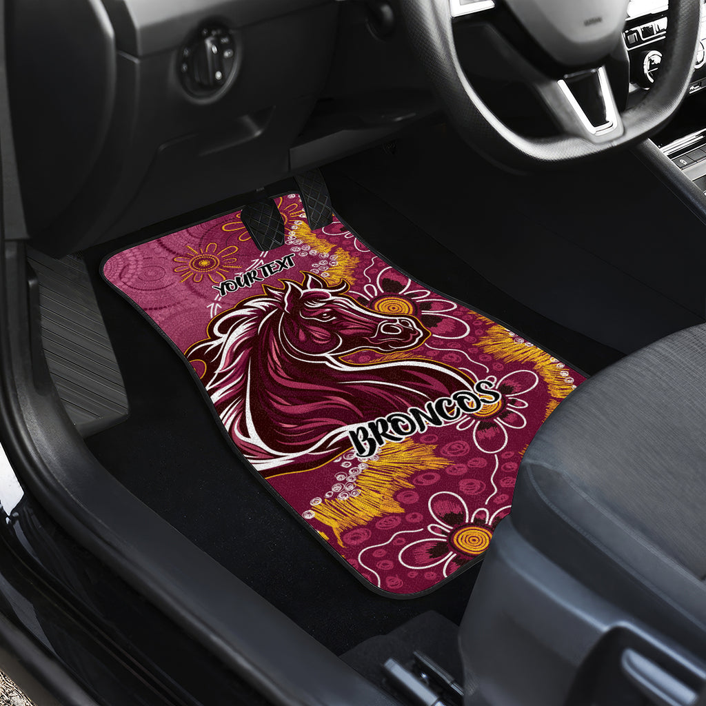 Personalised Broncos NAIDOC Week 2024 Car Mats Aboriginal Fire Burning Sparks