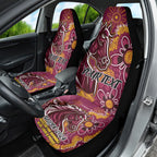 Personalised Broncos NAIDOC Week 2024 Car Seat Cover Aboriginal Fire Burning Sparks