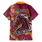 Personalised Broncos NAIDOC Week 2024 Family Matching Long Sleeve Bodycon Dress and Hawaiian Shirt Aboriginal Fire Burning Sparks