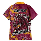 Personalised Broncos NAIDOC Week 2024 Family Matching Mermaid Dress and Hawaiian Shirt Aboriginal Fire Burning Sparks