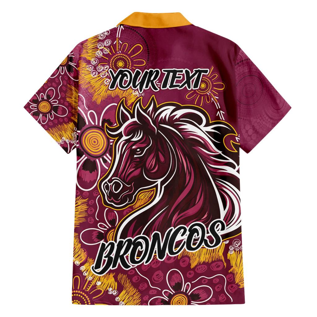 Personalised Broncos NAIDOC Week 2024 Family Matching Puletasi and Hawaiian Shirt Aboriginal Fire Burning Sparks