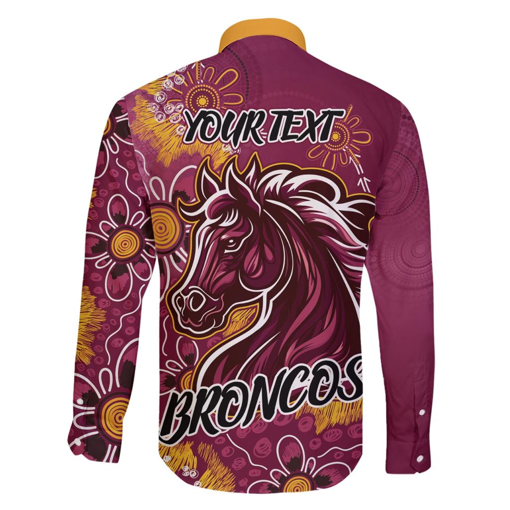 Personalised Broncos NAIDOC Week 2024 Family Matching Short Sleeve Bodycon Dress and Hawaiian Shirt Aboriginal Fire Burning Sparks