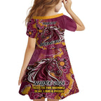 Personalised Broncos NAIDOC Week 2024 Family Matching Summer Maxi Dress and Hawaiian Shirt Aboriginal Fire Burning Sparks