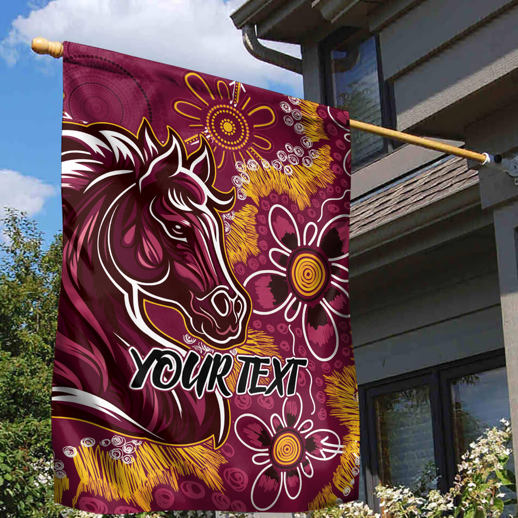 Personalised Broncos NAIDOC Week 2024 Garden Flag Aboriginal Fire Burning Sparks
