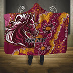 Personalised Broncos NAIDOC Week 2024 Hooded Blanket Aboriginal Fire Burning Sparks