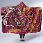 Personalised Broncos NAIDOC Week 2024 Hooded Blanket Aboriginal Fire Burning Sparks